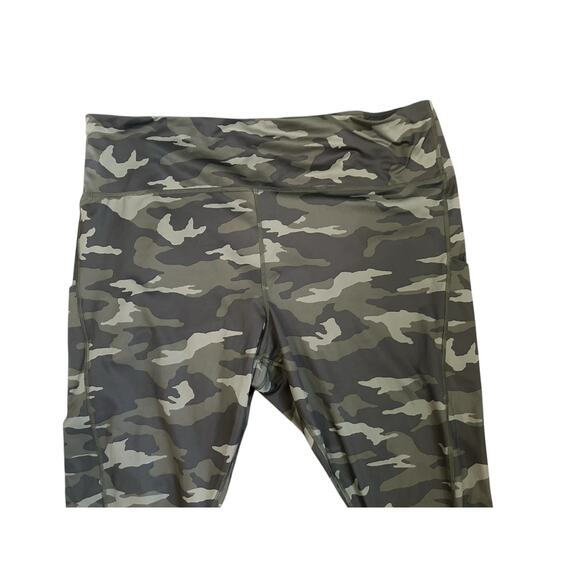 Athleta Ultimate Camo 7/8 Tight Leggings Green Stash Pocket Plus Size 3X - Picture 5 of 8